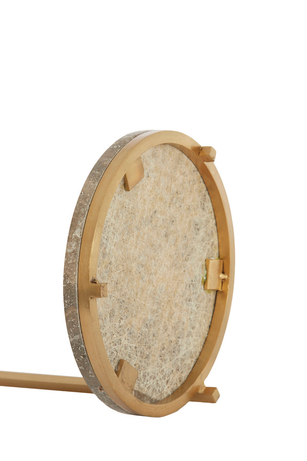 Light & Living Living Side table 26x76 cm LEDA travertine brown+bronze House of Isabella UK