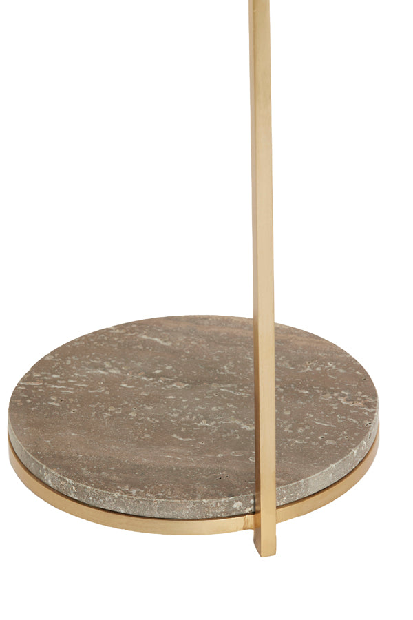 Light & Living Living Side table 26x76 cm LEDA travertine brown+bronze House of Isabella UK