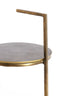 Light & Living Living Side table 26x76 cm LEDA travertine sand+dark brown-bronze House of Isabella UK