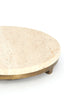 Light & Living Living Side table 26x76 cm LEDA travertine sand+dark brown-bronze House of Isabella UK