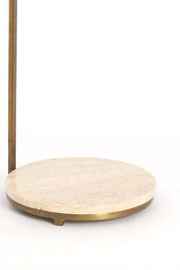 Light & Living Living Side table 26x76 cm LEDA travertine sand+dark brown-bronze House of Isabella UK