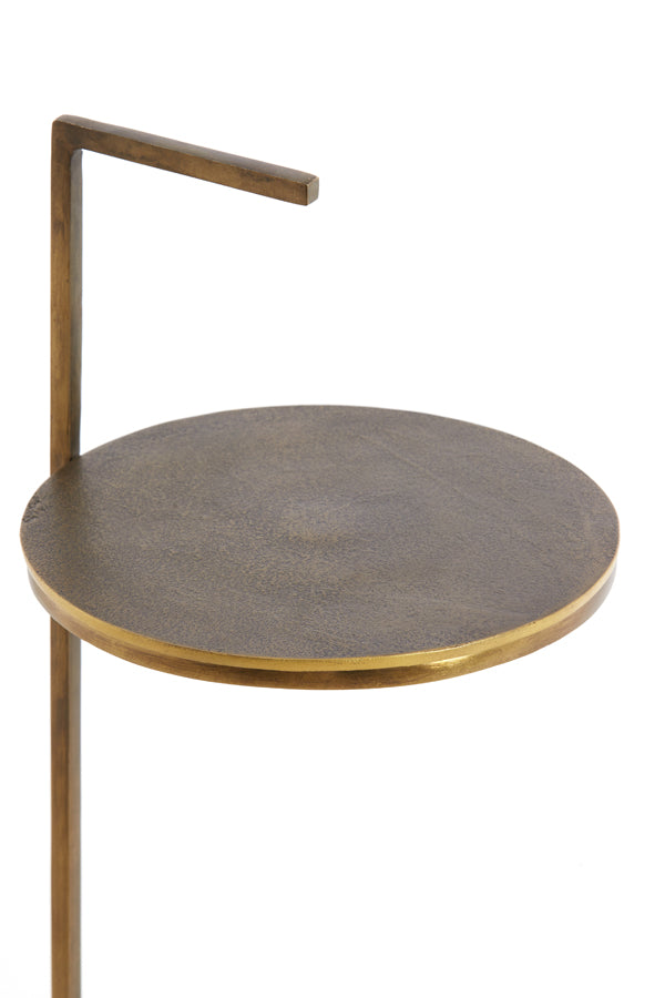 Light & Living Living Side table 26x76 cm LEDA travertine sand+dark brown-bronze House of Isabella UK