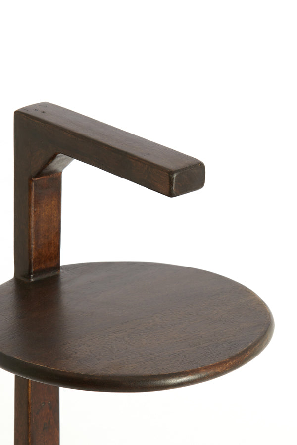 Light & Living Living Side table 26x77 cm DELMINO mango wood chocolate brown House of Isabella UK