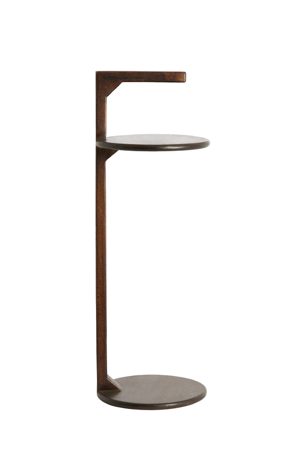 Light & Living Living Side table 26x77 cm DELMINO mango wood chocolate brown House of Isabella UK