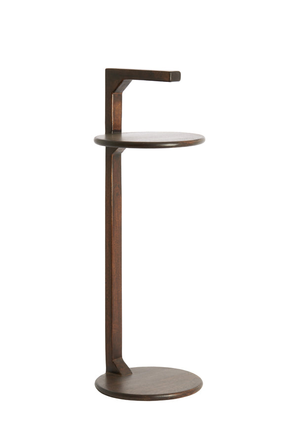 Light & Living Living Side table 26x77 cm DELMINO mango wood chocolate brown House of Isabella UK