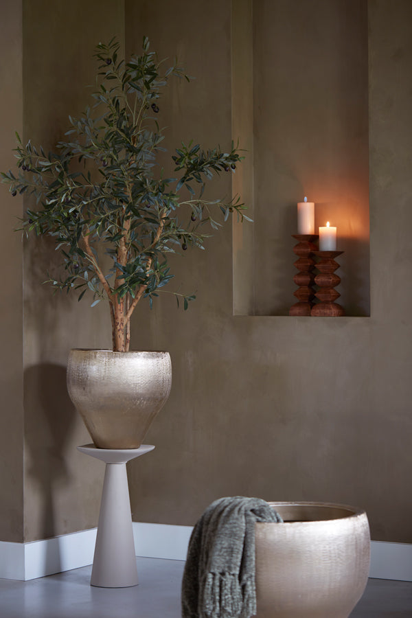 Light & Living Living Side table 28x28x53 cm ABALA matt taupe House of Isabella UK