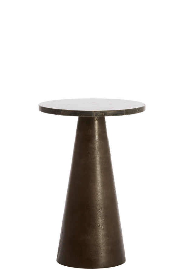 Light & Living Living Side table 29x43 cm YNEZ dark brown marble+dark brown House of Isabella UK