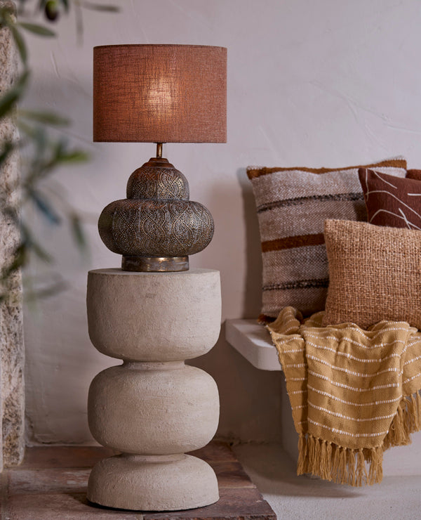 Light & Living Living Side table 29x51 cm JALON papier mâché beige House of Isabella UK