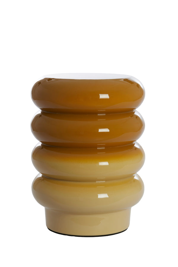 Light & Living Living Side table 30x39 cm MIROGI shiny ocher yellow House of Isabella UK