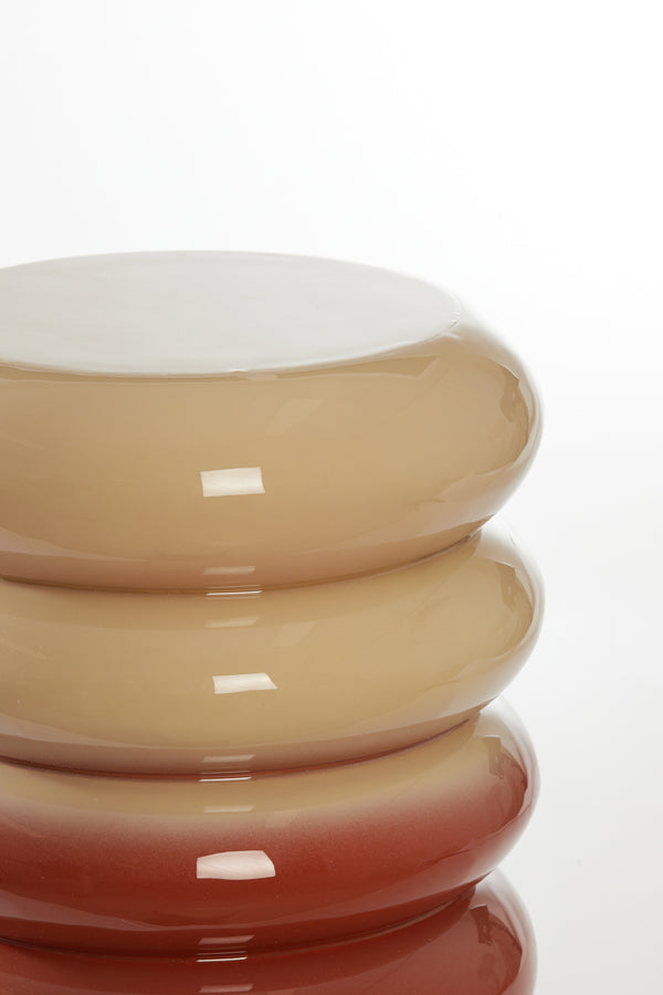 Light & Living Living Side table 30x40 cm MIROGI cream+dark orange House of Isabella UK