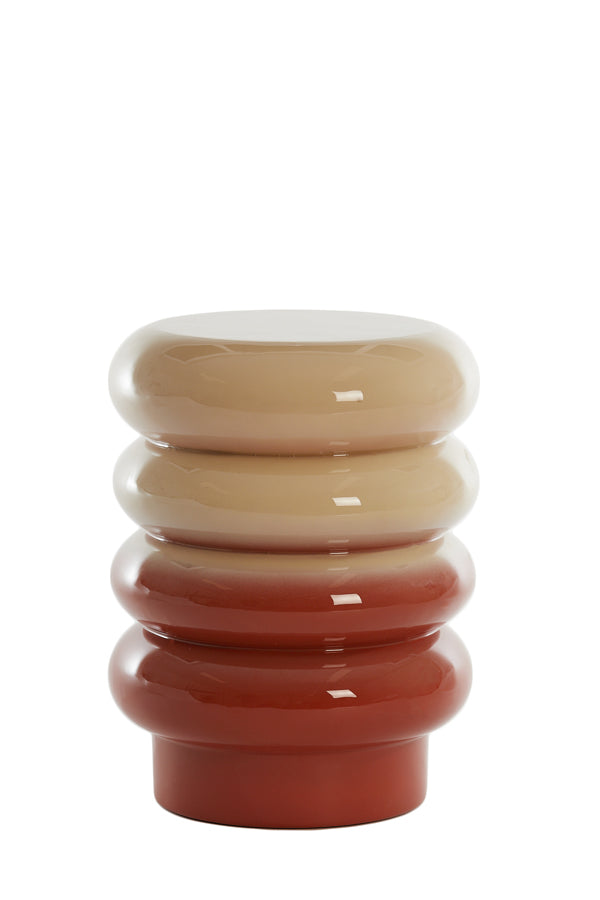 Light & Living Living Side table 30x40 cm MIROGI cream+dark orange House of Isabella UK