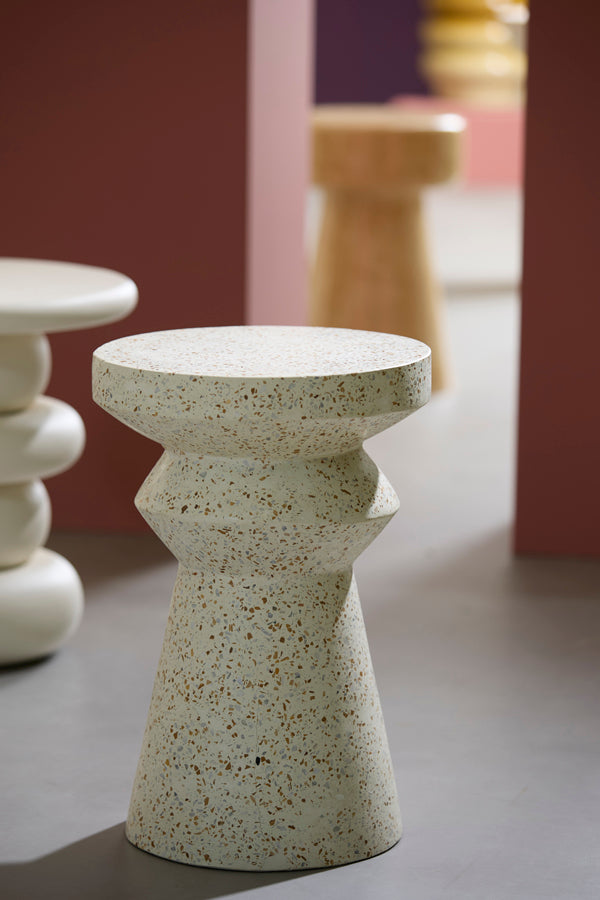 Light & Living Living Side table 32x47 cm SELLA terrazzo cream House of Isabella UK
