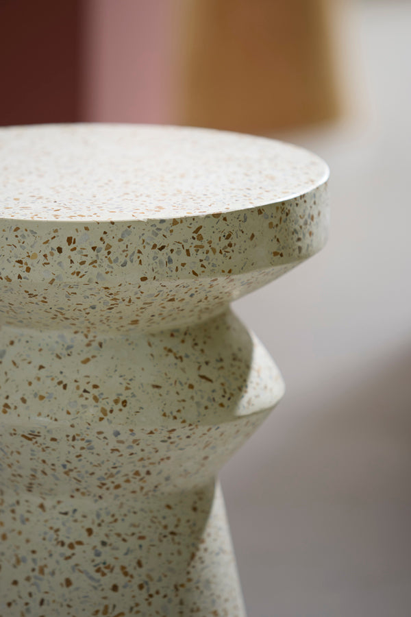 Light & Living Living Side table 32x47 cm SELLA terrazzo cream House of Isabella UK