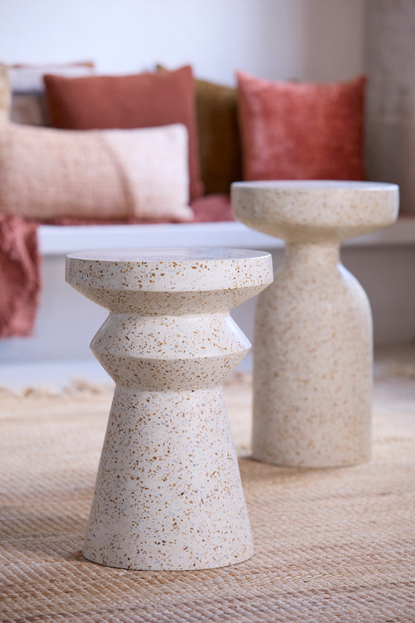 Light & Living Living Side table 32x47 cm SELLA terrazzo cream House of Isabella UK