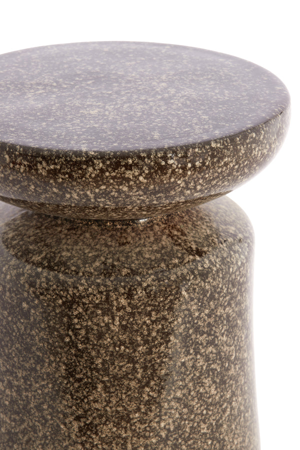 Light & Living Living Side table 33,5x45 cm KOTOR ceramics dark brown House of Isabella UK