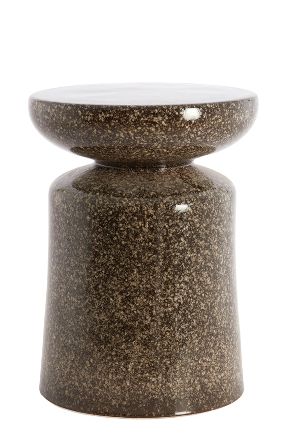 Light & Living Living Side table 33,5x45 cm KOTOR ceramics dark brown House of Isabella UK