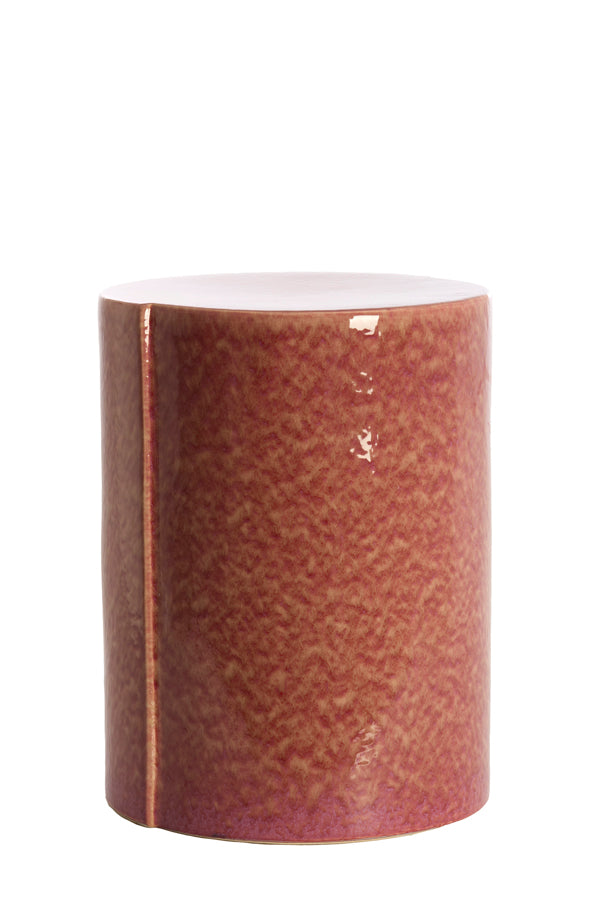 Light & Living Living Side table 33x44 cm CHULILLA ceramics dark pink House of Isabella UK