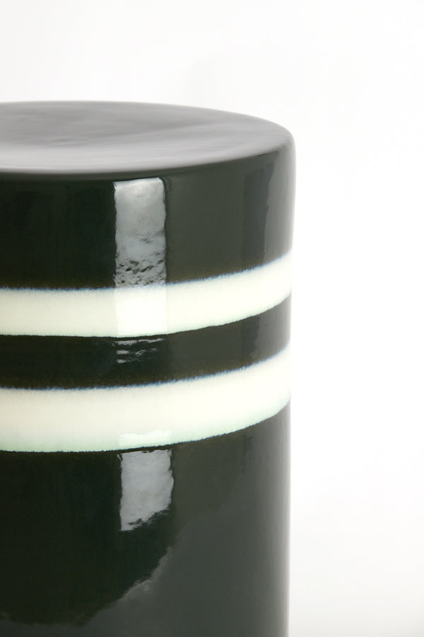 Light & Living Living Side table 33x44 cm MOOCA ceramics dark green-white House of Isabella UK