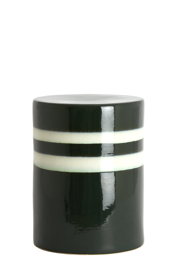 Light & Living Living Side table 33x44 cm MOOCA ceramics dark green-white House of Isabella UK