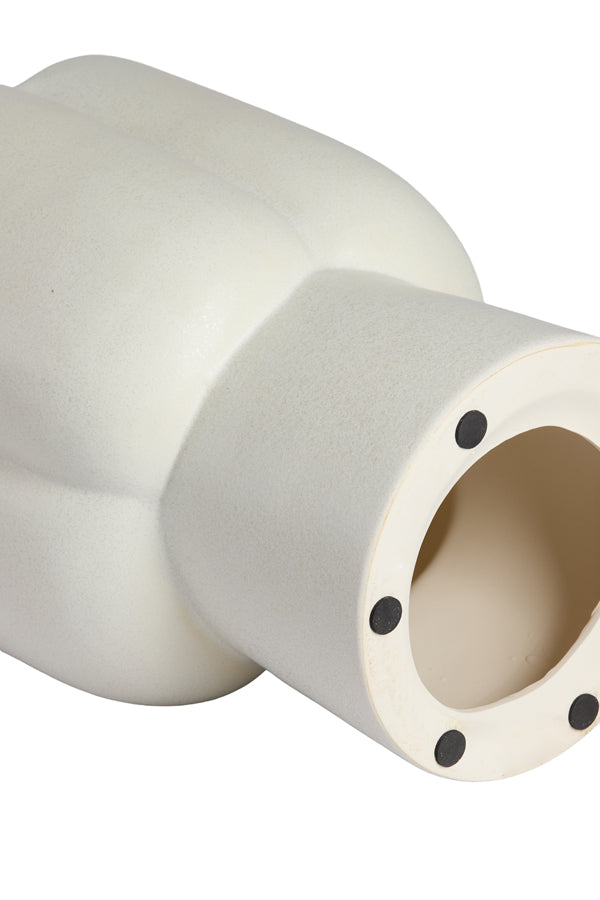 Light & Living Living Side table 34,5x45 cm JUNTO ceramics matt cream House of Isabella UK