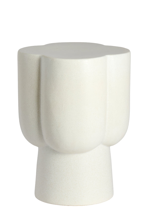 Light & Living Living Side table 34,5x45 cm JUNTO ceramics matt cream House of Isabella UK