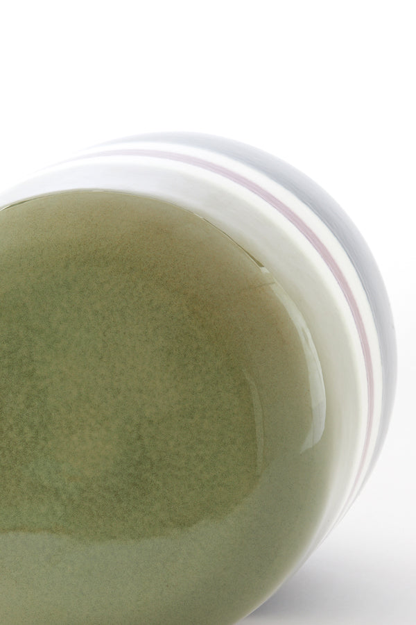 Light & Living Living Side table 34x46,5 cm FRANCA ceramics green-eggplant House of Isabella UK