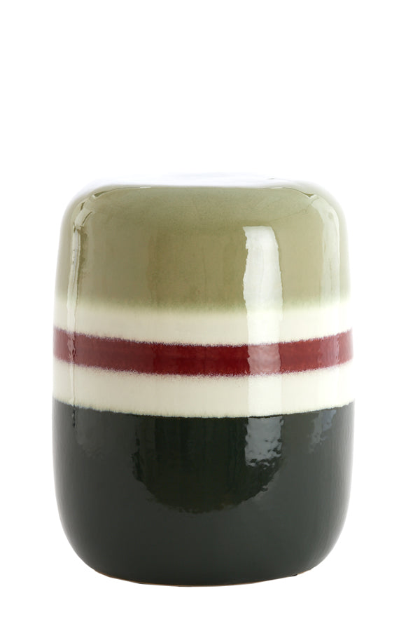 Light & Living Living Side table 34x46,5 cm FRANCA ceramics green-eggplant House of Isabella UK