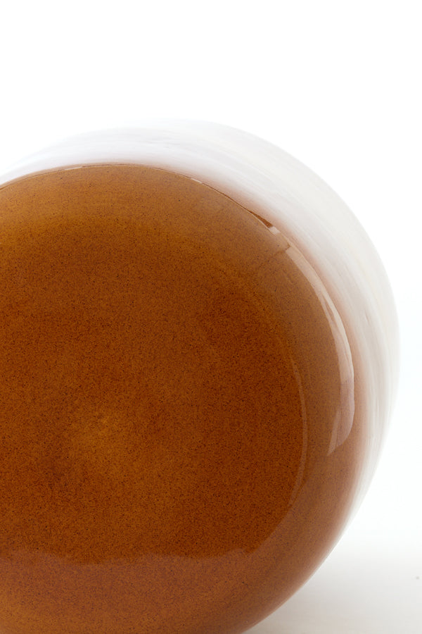 Light & Living Living Side table 34x46,5 cm FRANCA ceramics ocher-cream House of Isabella UK