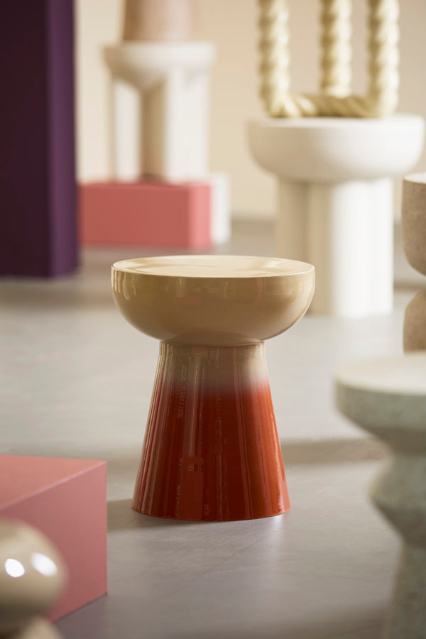 Light & Living Living Side table 35x40,5 cm ROVINI cream+dark orange House of Isabella UK