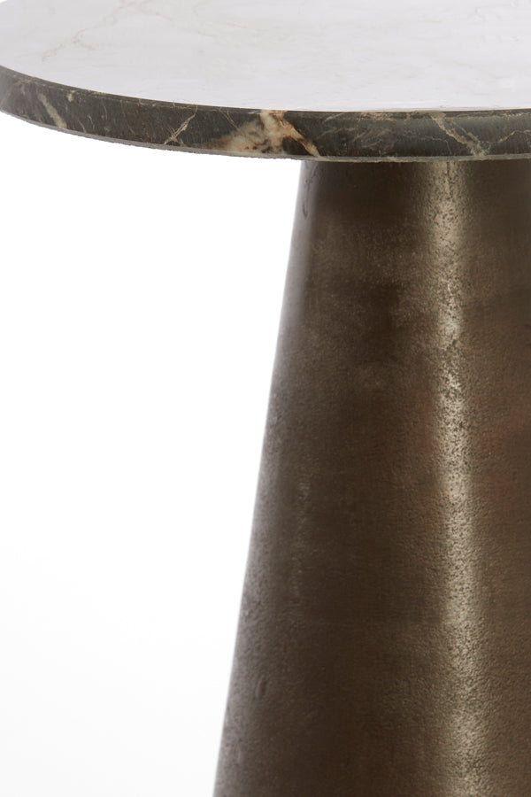 Light & Living Living Side table 36x51 cm YNEZ dark brown marble+dark brown House of Isabella UK