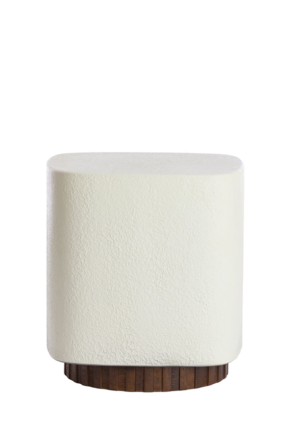 Light & Living Living Side table 37x34x40 cm SEDDON cream+wood brown House of Isabella UK