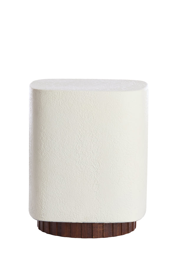 Light & Living Living Side table 37x34x45 cm SEDDON cream+wood brown House of Isabella UK
