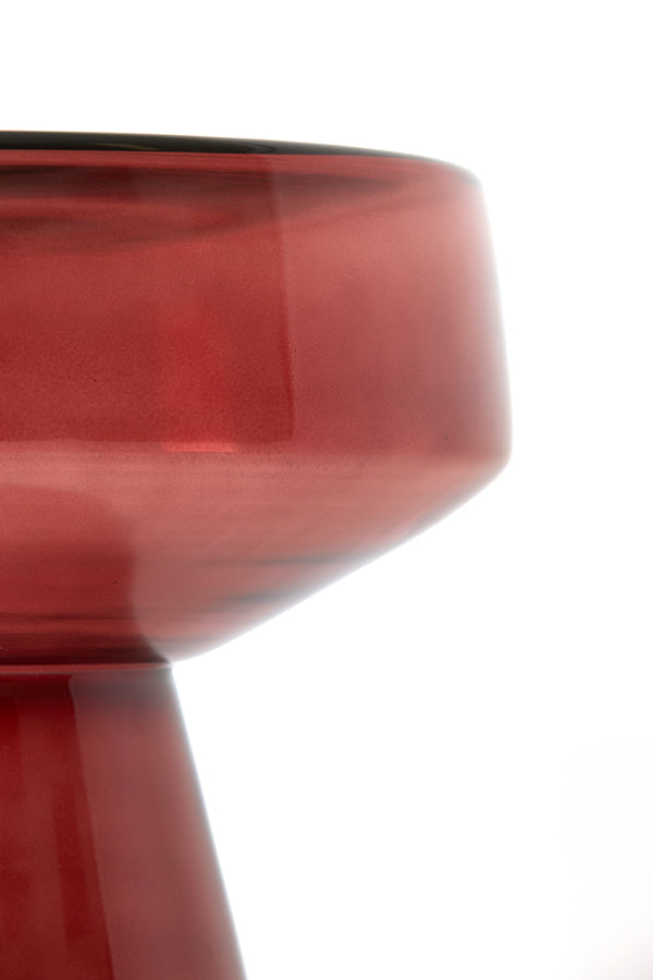 Light & Living Living Side table 37x44 cm DAKWA glass burgundy House of Isabella UK