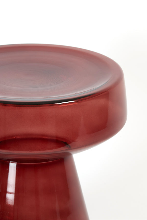 Light & Living Living Side table 37x44 cm DAKWA glass burgundy House of Isabella UK