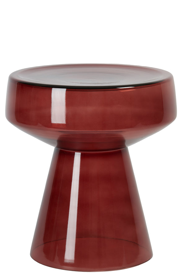 Light & Living Living Side table 37x44 cm DAKWA glass burgundy House of Isabella UK