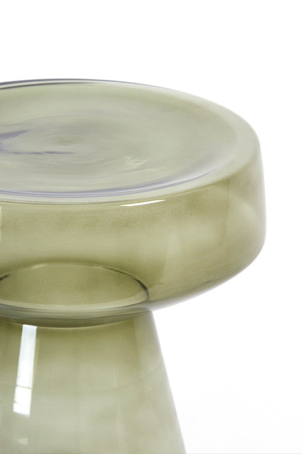 Light & Living Living Side table 37x44 cm DAKWA glass grey green House of Isabella UK