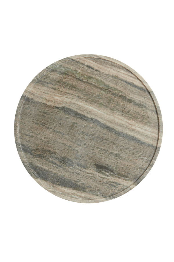 Light & Living Living Side table 37x49 cm CIVITA marble sand-grey+drk bronz-bronz House of Isabella UK