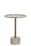 Light & Living Living Side table 37x49 cm CIVITA marble sand-grey+drk bronz-bronz House of Isabella UK