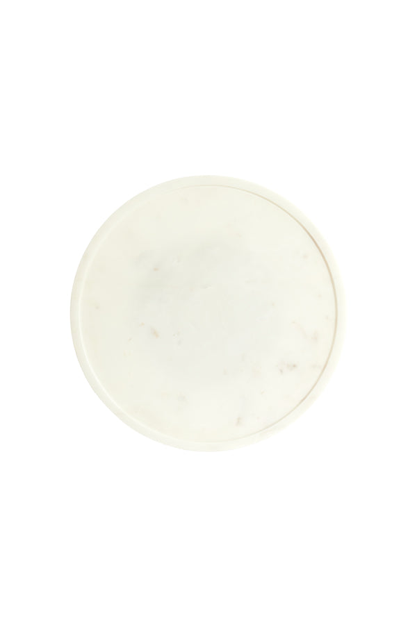 Light & Living Living Side table 37x49 cm CIVITA marble white+antique bronze House of Isabella UK