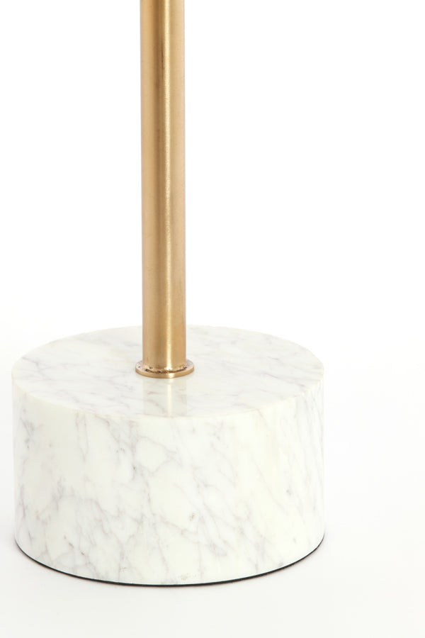 Light & Living Living Side table 37x49 cm CIVITA marble white+antique bronze House of Isabella UK