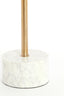 Light & Living Living Side table 37x49 cm CIVITA marble white+antique bronze House of Isabella UK