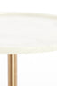 Light & Living Living Side table 37x49 cm CIVITA marble white+antique bronze House of Isabella UK