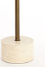 Light & Living Living Side table 37x49 cm CIVITA travertine sand+dark brwn-bronze House of Isabella UK