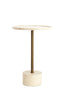 Light & Living Living Side table 37x49 cm CIVITA travertine sand+dark brwn-bronze House of Isabella UK
