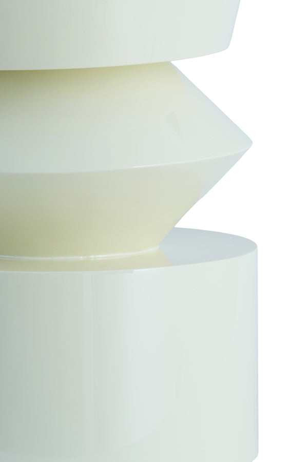 Light & Living Living Side table 39,5x50 cm DHOTI shiny cream House of Isabella UK