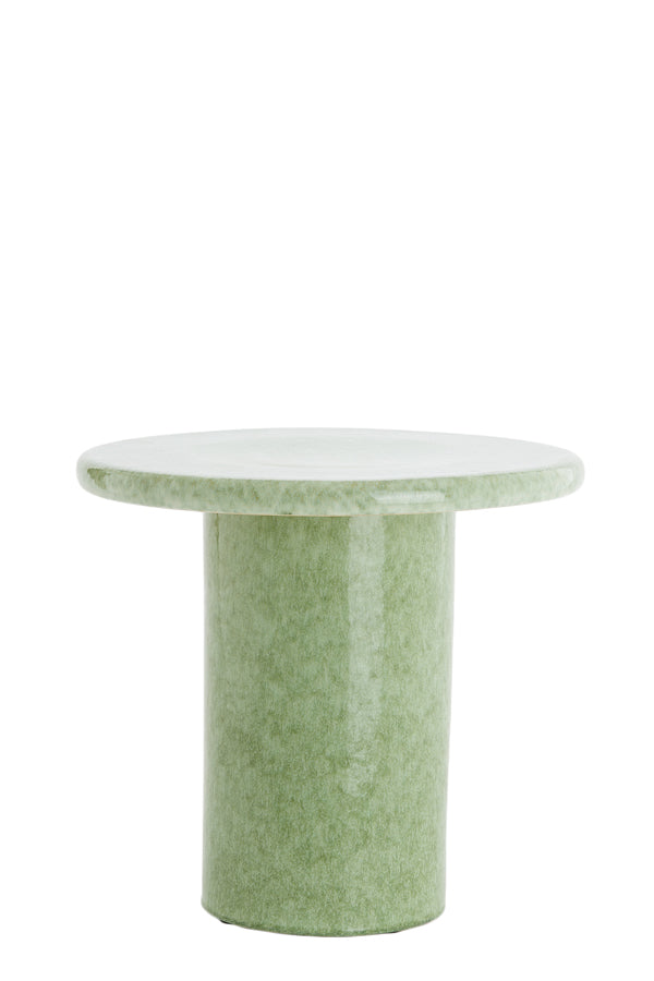 Light & Living Living Side table 40,5x35,5 cm TUDO ceramics mint green-green House of Isabella UK