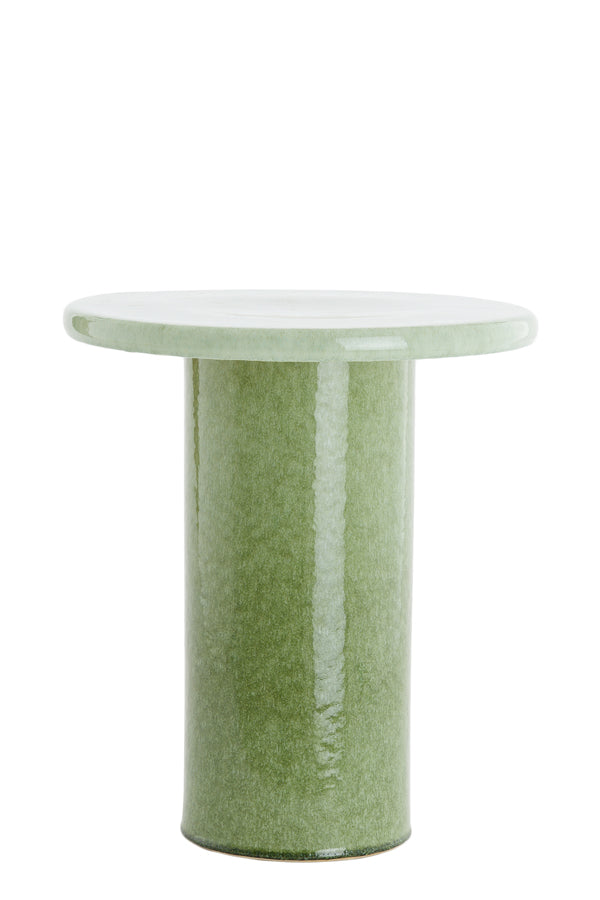 Light & Living Living Side table 40,5x45,5 cm TUDO ceramics mint green-green House of Isabella UK