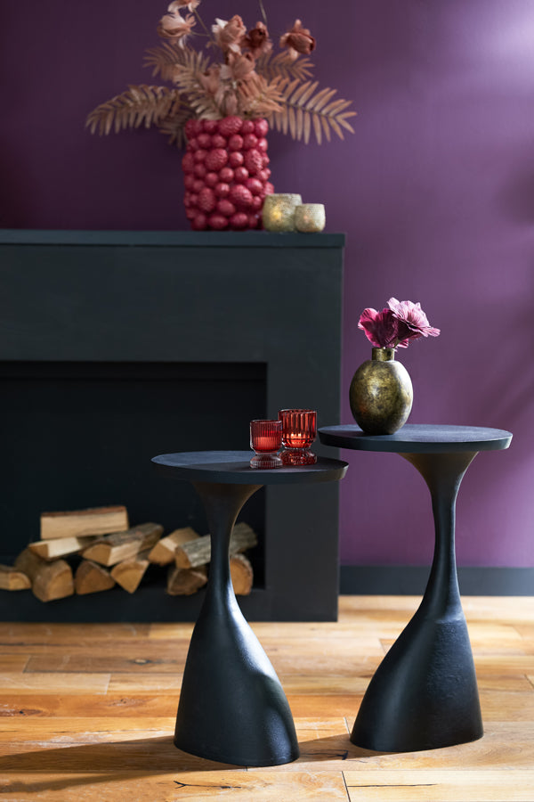 Light & Living Living Side table 40x33x55 cm MACAU matt black House of Isabella UK