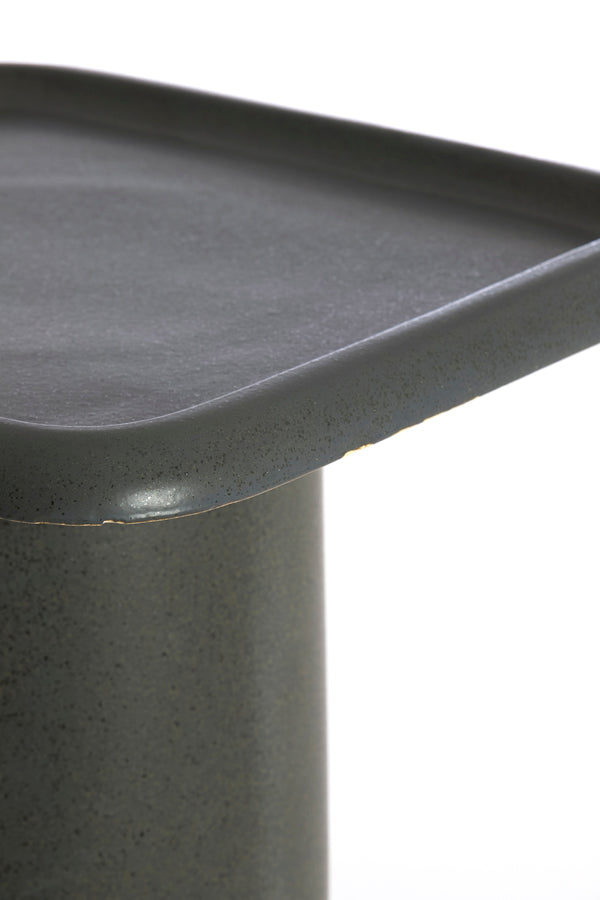 Light & Living Living Side table 40x40x48 cm LUARCA ceramics matt black House of Isabella UK