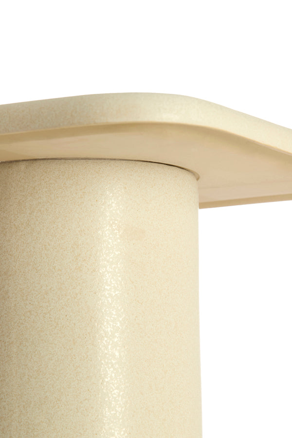 Light & Living Living Side table 40x40x48 cm LUARCA ceramics matt cream House of Isabella UK